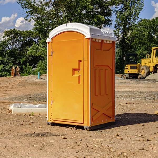 what is the cost difference between standard and deluxe portable restroom rentals in Mulford